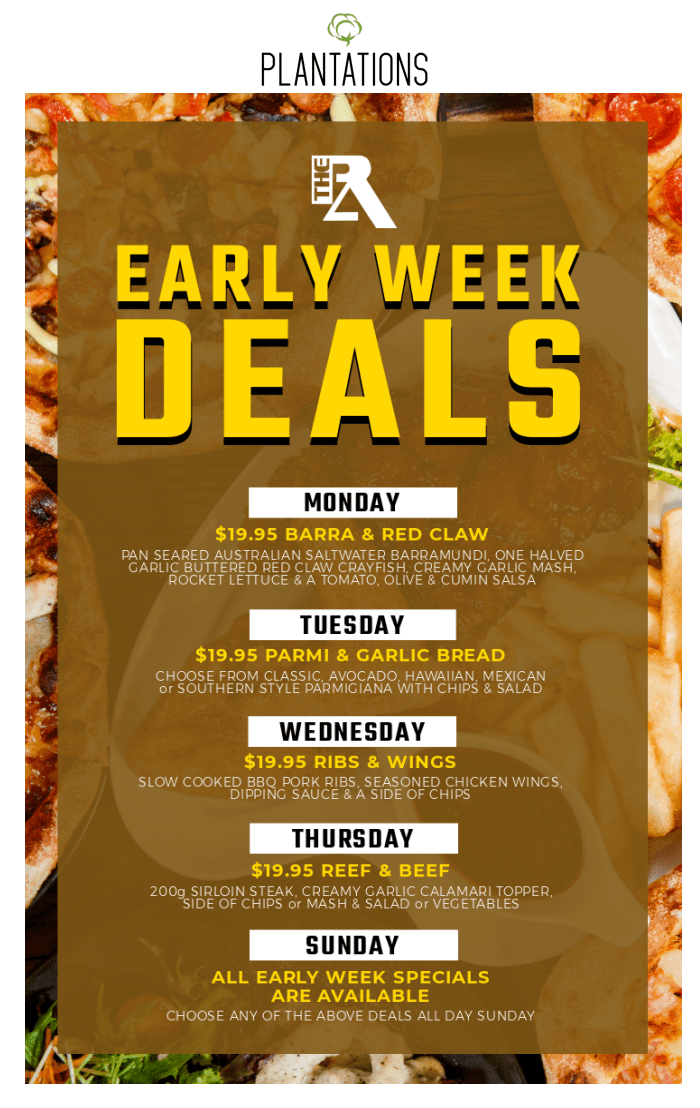 Daily Deals And Specials Discounted Pa Hotel And Pub Ipswich Plantations Restaurant