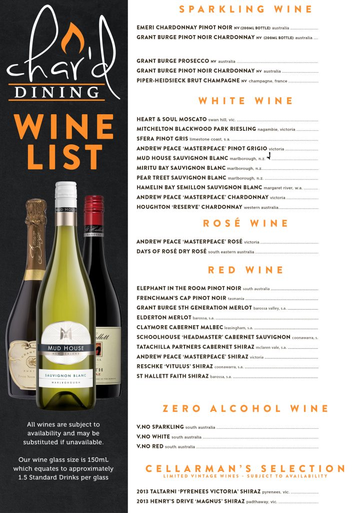 Char'd Wine List
