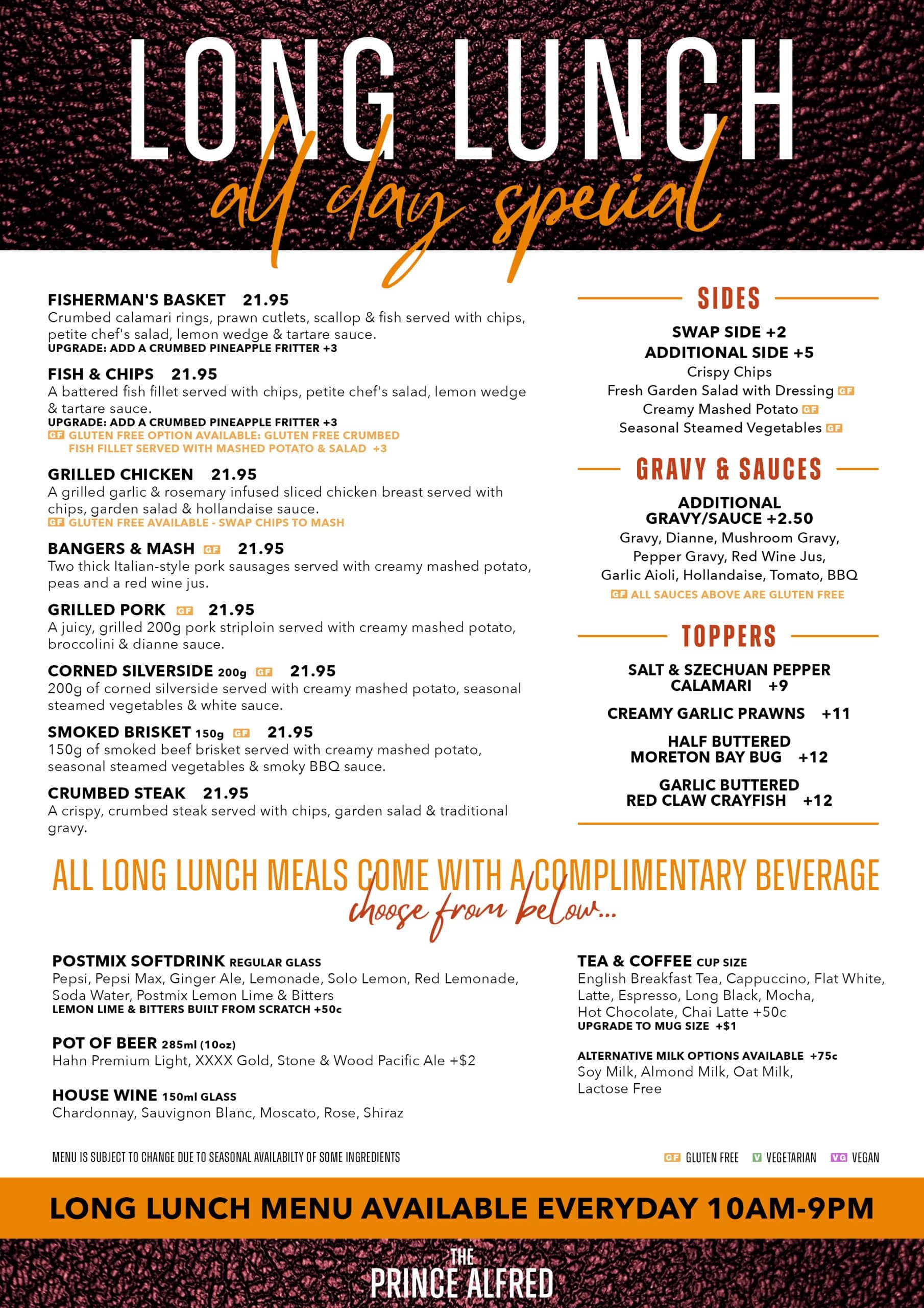 Long Lunch Menu Autumn B 2025