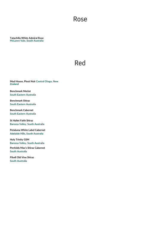 Cocktail And Wine List 2026 Page 2